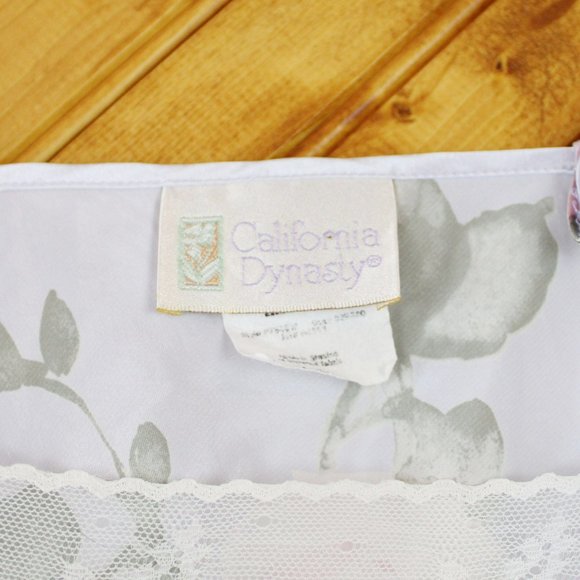 Vintage Camisole California Dynasty Straight Neck Double Strap Lace Medium CA101 - Picture 5 of 9